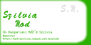 szilvia mod business card